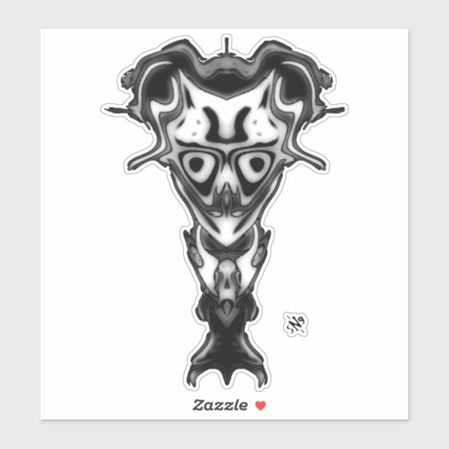 Sticker Démon du buste de Underworld v0.3 (Feuille)