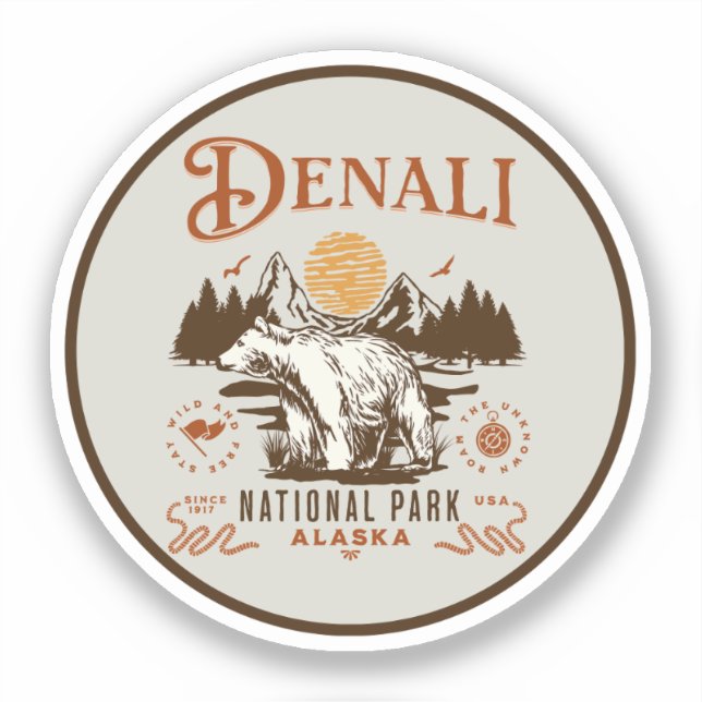Sticker Denali National Park Alaska (Recto)
