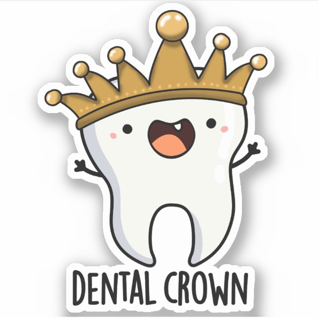 Sticker Dental Crown Drôle Jeu de dents (Devant)