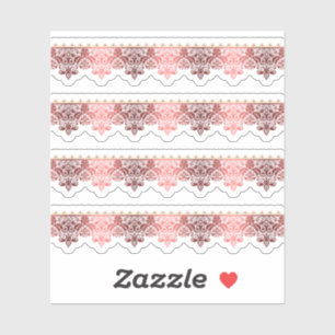 Sticker Dentelle rouge brillante, dentelle, rouge, ajourée