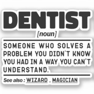 Sticker Dentist Noun Doctor Cool Dental Team Funny Student
