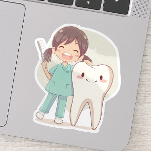 Sticker Dentiste dentaire mignon