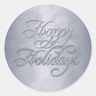 Sticker d'enveloppe Silver Foil Happy Holidays