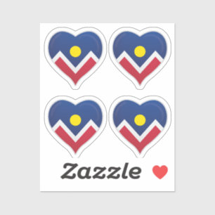Sticker Denver Colorado aimer drapeau orado