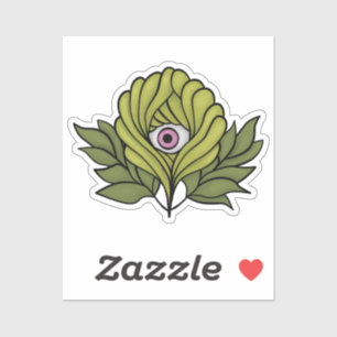 Sticker Déplaisant mignon Plante Printemps vert Imaginaire