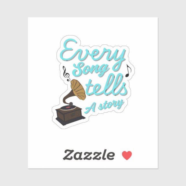 Sticker des devis de musique tendance (Feuille)