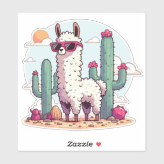 Sticker Désert de Lama