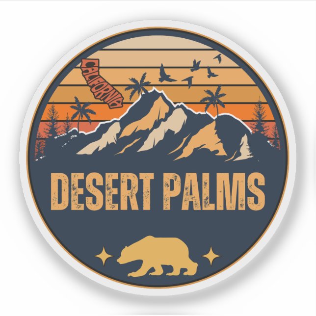 Sticker Desert Palms, Californie (Devant)