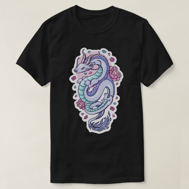 Sticker Design Asien Dragon T-Shirt (Design Front)