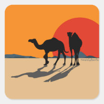 Sticker: Design "Camele & sunset"