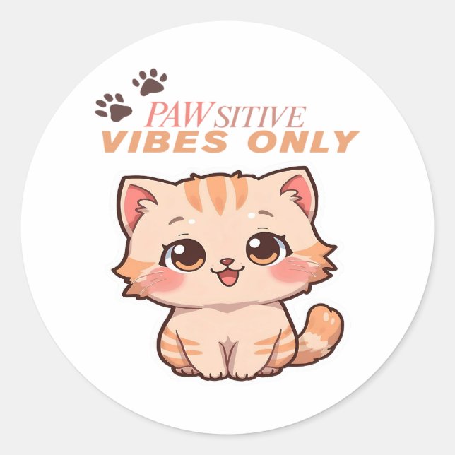 Sticker Design Chat Cute Kawaii (Devant)