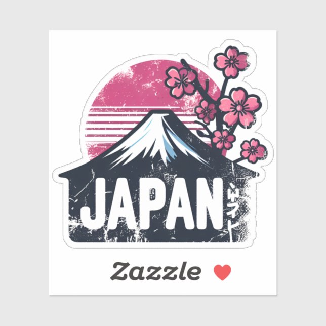 Sticker Design d'autocollants de voyage japonais avec des  (Feuille)