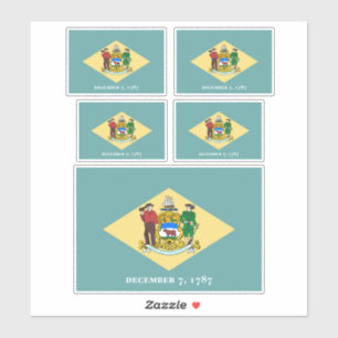 Sticker Design de drapeau d'état du Delaware