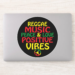 Sticker Design de reggae avec des citations positives et d