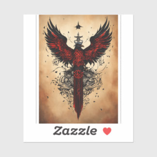 Sticker Design de T-shirt Majestic Crystal Eagle