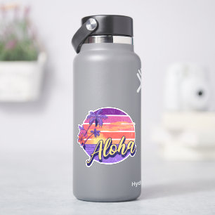 Sticker Design de texte de style rétro "Aloha"