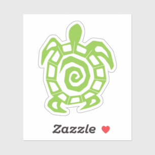Sticker Design de tortues Art déco vertes