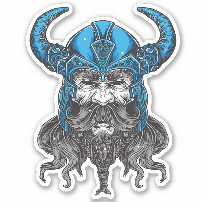 Sticker Design d'illustration viking norvégien (Devant)
