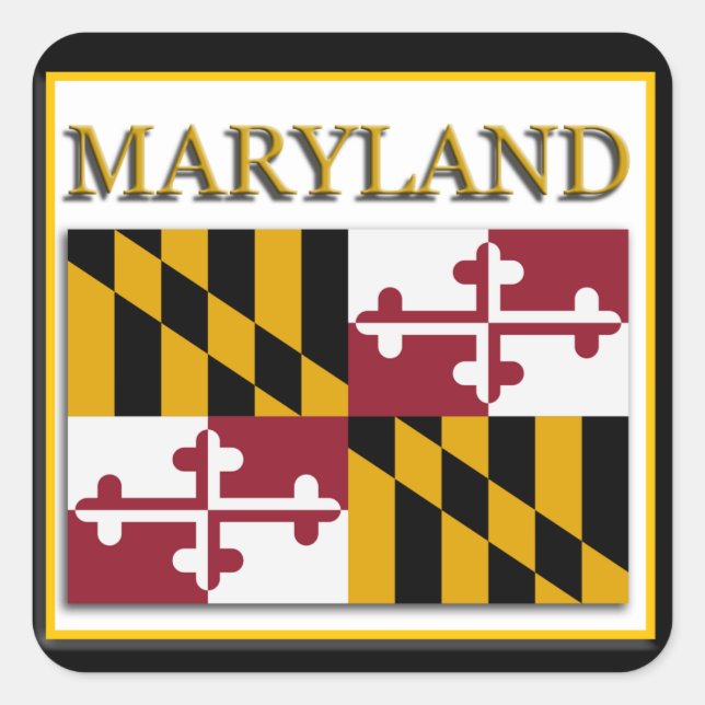 Sticker Design Drapeau du Maryland (Devant)