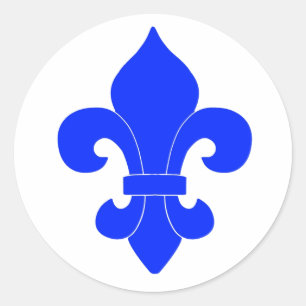 Sticker Design Fleur de Lis Bleu