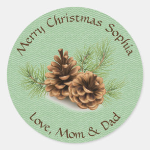 Sticker design Pine Cone Étiquette
