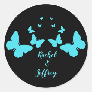 Sticker design pour papillons turquoise