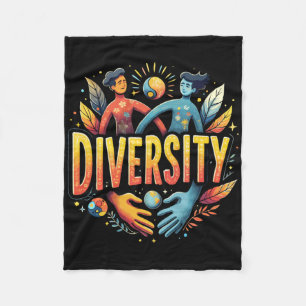 Sticker Design Trending Diversity Sticker Fleece Blanket