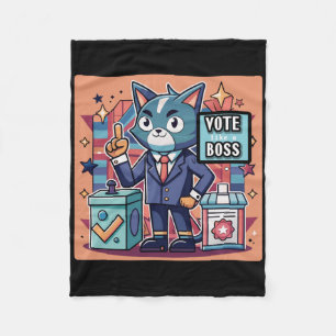 Sticker Design Trending Vote Like A Boss Sticker Fleece Blanket