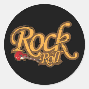 Sticker design vintage - Rock'n Roll