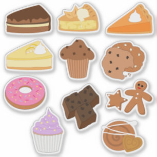 Sticker Desserts sucrés, pâtisseries, pâtisseries et gâtea