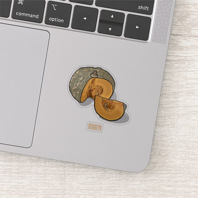 Sticker dessin animé citrouille (Détail)