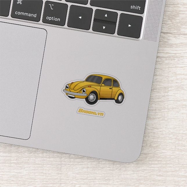 Sticker Dessin animé de voiture classique (Détail)