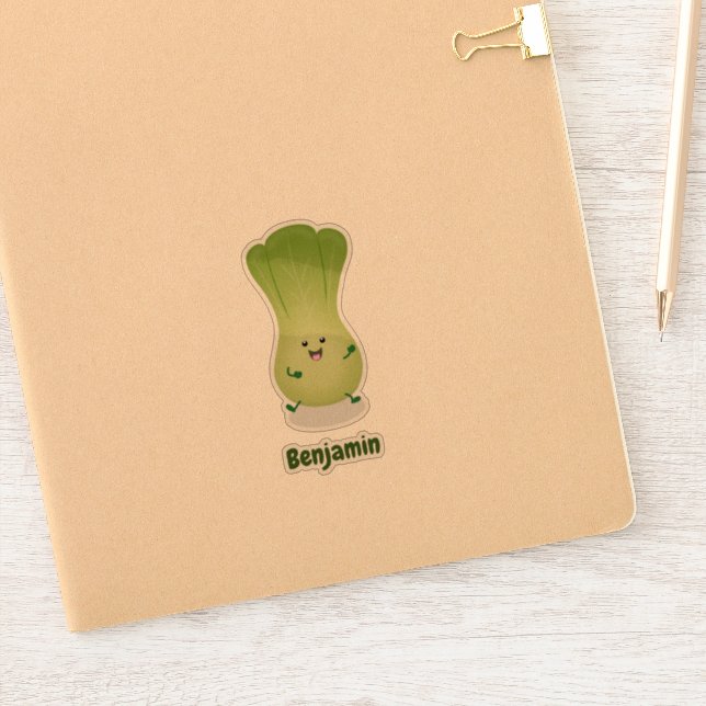 Sticker dessin animé mignon de bok choy (Carnet)