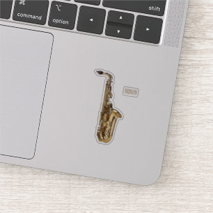 Sticker dessin animé saxophone