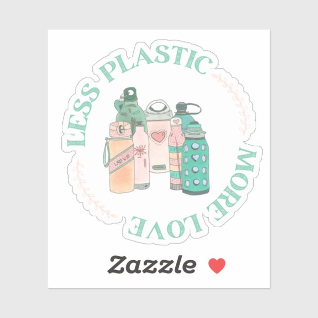 Sticker Dessin de bouteilles d'eau (Feuille)