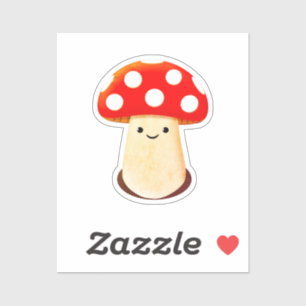 Sticker Dessin de champignons mignons