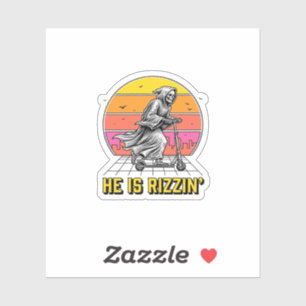 Sticker Dessin de chemise de scooter de moissonneur drôle