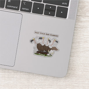 Sticker Dessin de l'humour vautours drôle