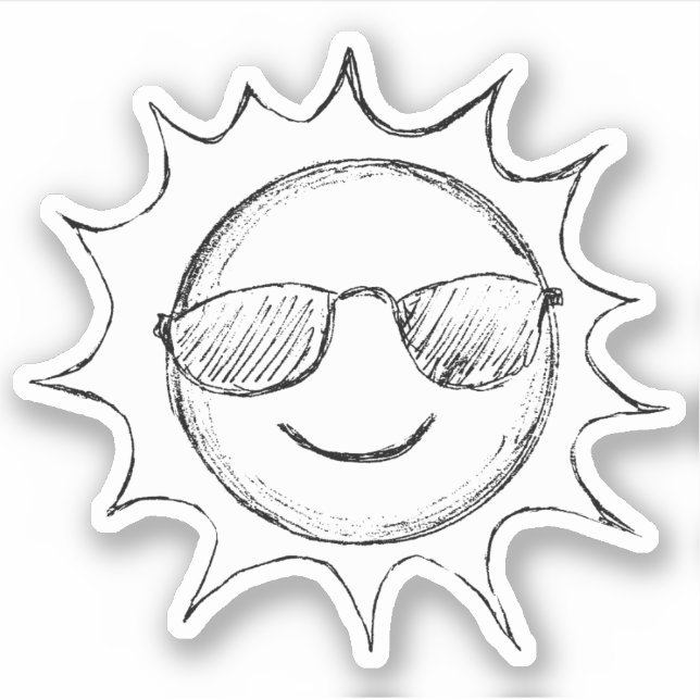 Sticker Dessin de lunettes de soleil (Devant)