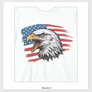 Sticker Dessin de t-shirt vectoriel patriotique Vintage Ea