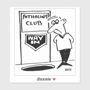 Sticker Dessin humoristique de l'entrée du club de spéléol