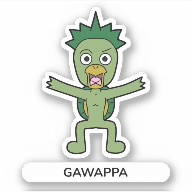 Sticker Dessin japonais Yokai Gawappa (Devant)
