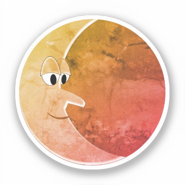 Sticker Dessin Luna Vintage Lune (Recto)