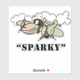 Sticker Dessin "Sparky" P-38 Design exclusif