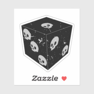 Sticker Dessins crâniens désorganisés Dice