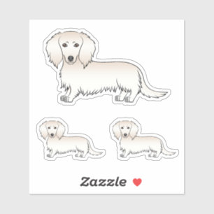 Sticker Dessins de chien de dessin animé mignon Teckel à p