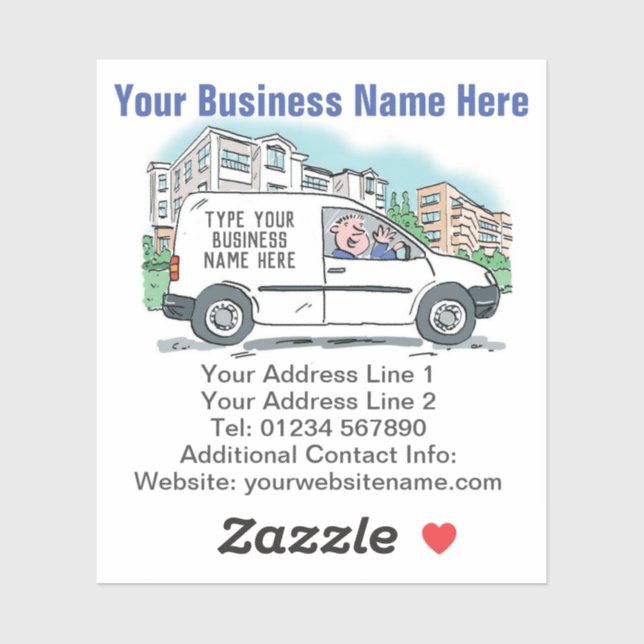 Sticker Détails de votre entreprise sur un (Feuille)