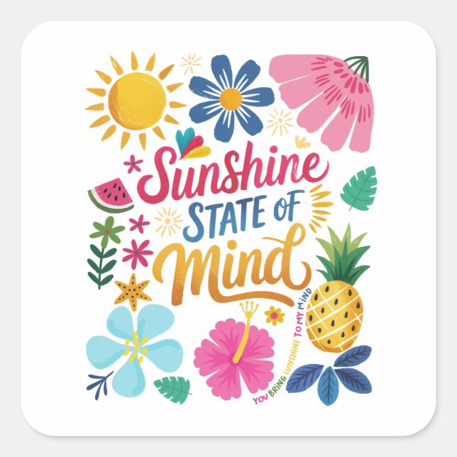 Sticker d'état d'esprit Sunshine (Devant)