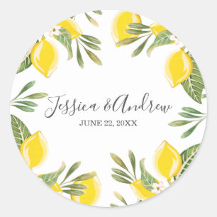 Sticker d'été pour Mariage citron Citrus