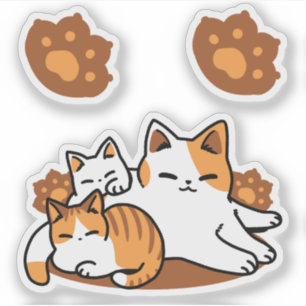 Sticker Détendez-vous Art Chat - 'Laze Furr Days' pour les